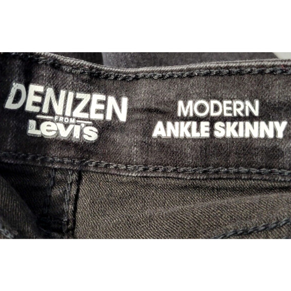 Denizen Levis Modern Distress Ankle Jeans Womens 29 Denim Black Stretches Casual - Picture 2 of 14